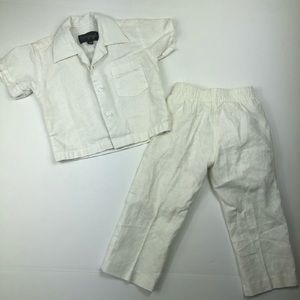 Boys 18 month guayabera cigar shirt set EUC